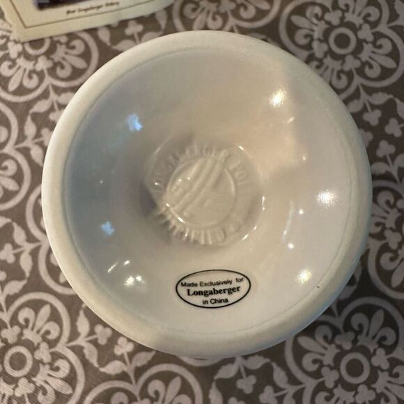 Longaberger Woven Traditions Classic‎ Blue Latte Mug New 5” tall - Picture 4 of 8